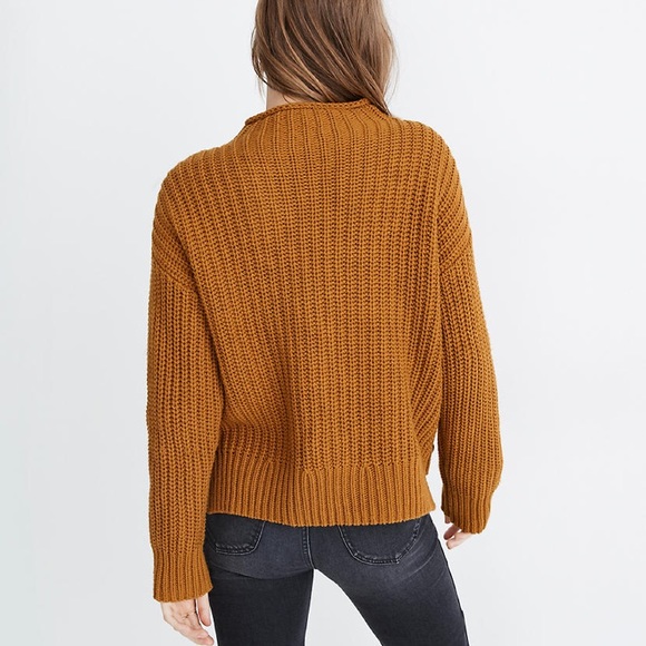 MADEWELL RED MOCK-NECK SWEATER - Picture 7 of 8
